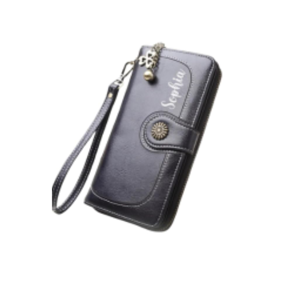 Women's Wallet with PU Leather Wristlet card holder purse RFID Blocking Zip Around Clutch