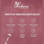 Natural Stone Rose Quartz Face Roller –100% Real Stone Facial Tool, Anti Aging Face Roller – Face Massager, Aging Wrinkles, Puffy Eyes