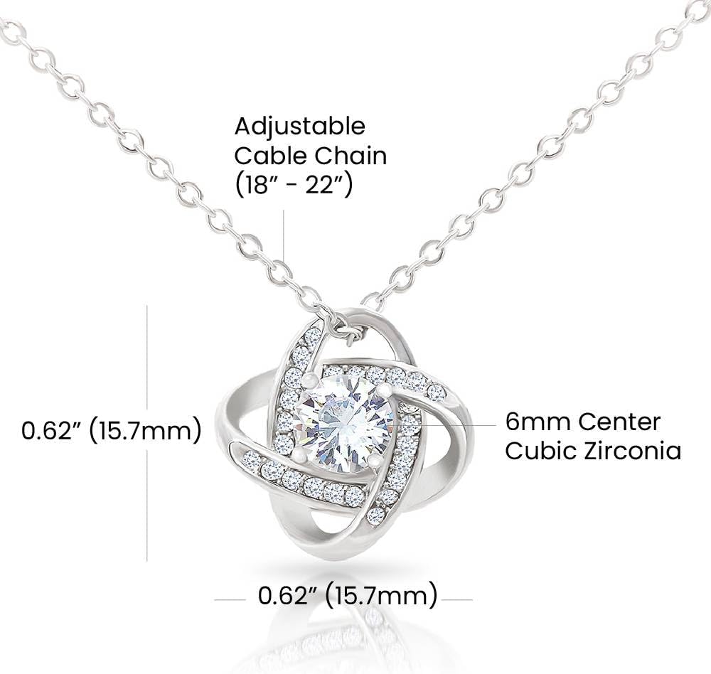 Mom Birthday/Appreciation Gift – 14k White Gold & 18k Gold-Plated Cubic Zirconia Pendant With Message Card And Jewelry Box– Birthday, Christmas, Jewelry for Women