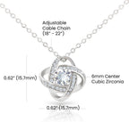 Mom Birthday/Appreciation Gift – 14k White Gold & 18k Gold-Plated Cubic Zirconia Pendant With Message Card And Jewelry Box– Birthday, Christmas, Jewelry for Women
