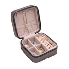 Personalized Jewelry Boxes For Women - PU Leather Travel Jewellery Box - Jewels Storage Box For Earring, Ring, Necklace - Bridesmaid Gifts For Girls PU Leather Jewelry Case (Pink with Name)