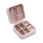 Personalized Jewelry Boxes For Women - PU Leather Travel Jewellery Box - Jewels Storage Box For Earring, Ring, Necklace - Bridesmaid Gifts For Girls PU Leather Jewelry Case (Pink with Name)