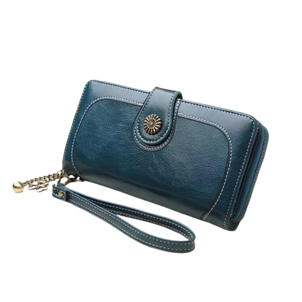 Women's Wallet with PU Leather Wristlet card holder purse RFID Blocking Zip Around Clutch