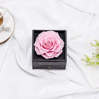 Gifts for Women – Preserved Pink Rose with ‘I Love You’ Necklace in 100 Languages, Eternal Real Rose, for Wife, Mom, Girlfriend, Birthday or Anniversary. (Pink)