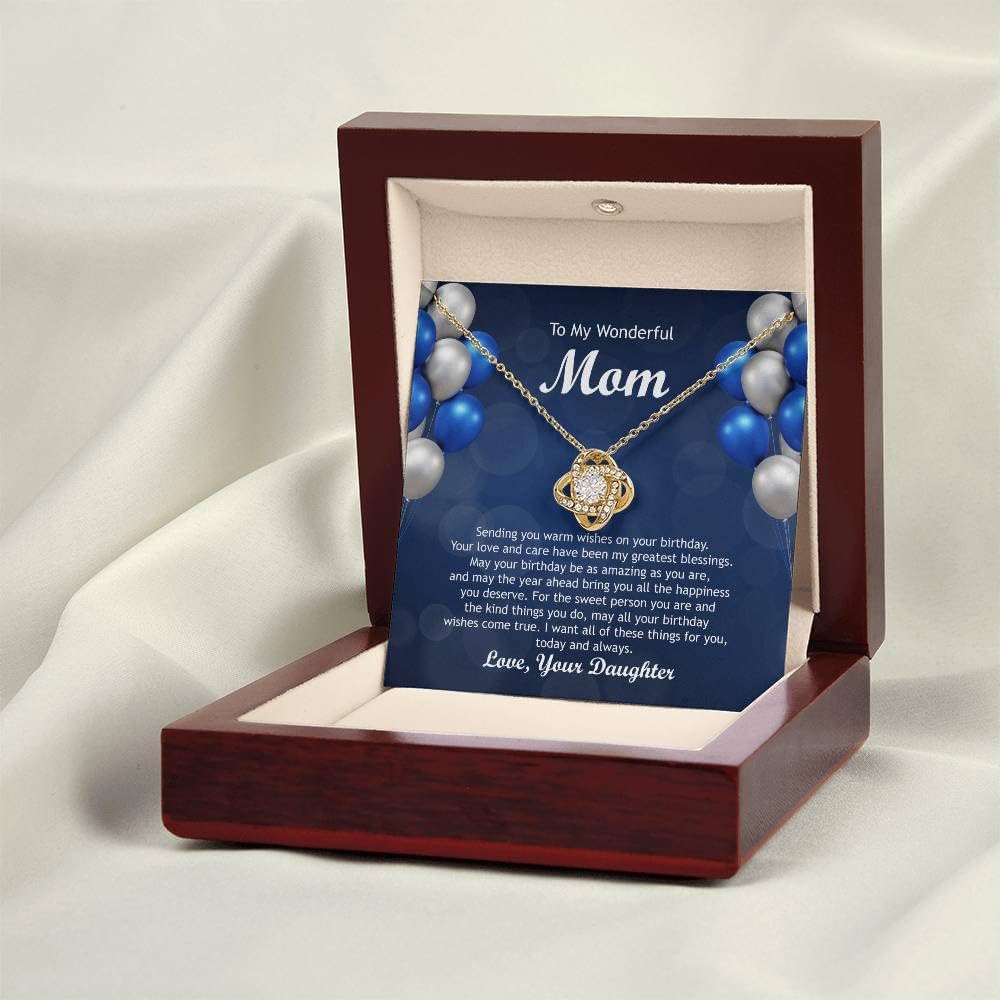 Birthday Gift For Mom From Daughter, Gold and Silver Necklace, With Jewelry Box, Mom Gifts And Jewelry for Women,14k white gold necklace and 18k yellow gold over stainless steel, Cubic Zirconia