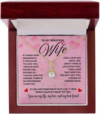 Anniversary Card, Wife Appreciation And Romantic Gifts, Jewelry Box, Necklace From Husband, Birthday Gift Ideas for Women, Stainless Steel, Cubic Zirconia