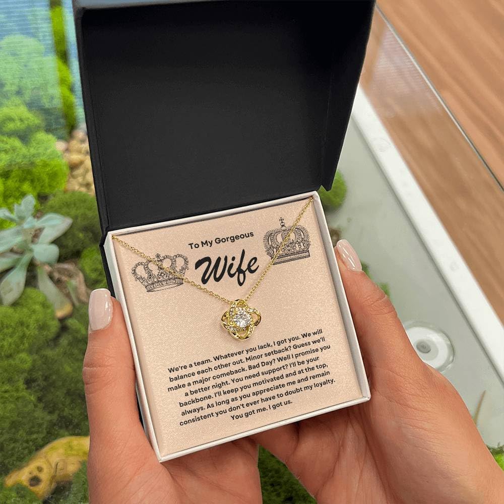 Anniversary Card, Wife Appreciation And Romantic Gifts, Jewelry Box, Necklace From Husband, Birthday Gift Ideas for Women, Stainless Steel, Cubic Zirconia