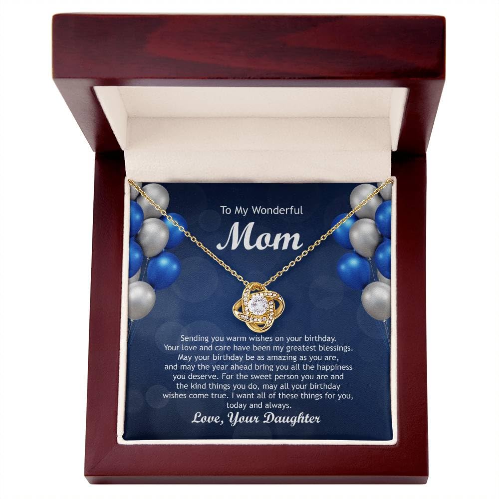 Birthday Gift For Mom From Daughter, Gold and Silver Necklace, With Jewelry Box, Mom Gifts And Jewelry for Women,14k white gold necklace and 18k yellow gold over stainless steel, Cubic Zirconia