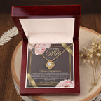 Anniversary Card, Wife Appreciation And Romantic Gifts, Jewelry Box, Necklace From Husband, Birthday Gift Ideas for Women, Stainless Steel, Cubic Zirconia