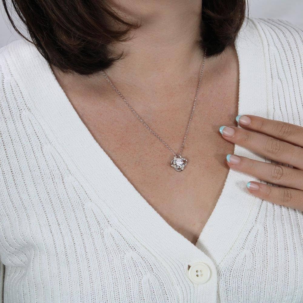 Mom Birthday/Appreciation Gift – 14k White Gold & 18k Gold-Plated Cubic Zirconia Pendant With Message Card And Jewelry Box– Birthday, Christmas, Jewelry for Women