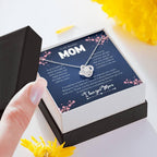 Mom Birthday/Appreciation Gift – 14k White Gold & 18k Gold-Plated Cubic Zirconia Pendant With Message Card And Jewelry Box– Birthday, Christmas, Jewelry for Women
