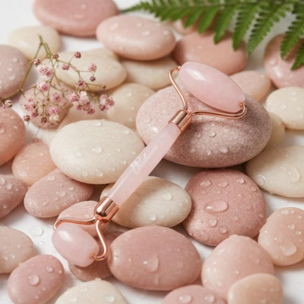 Natural Stone Rose Quartz Face Roller –100% Real Stone Facial Tool, Anti Aging Face Roller – Face Massager, Aging Wrinkles, Puffy Eyes