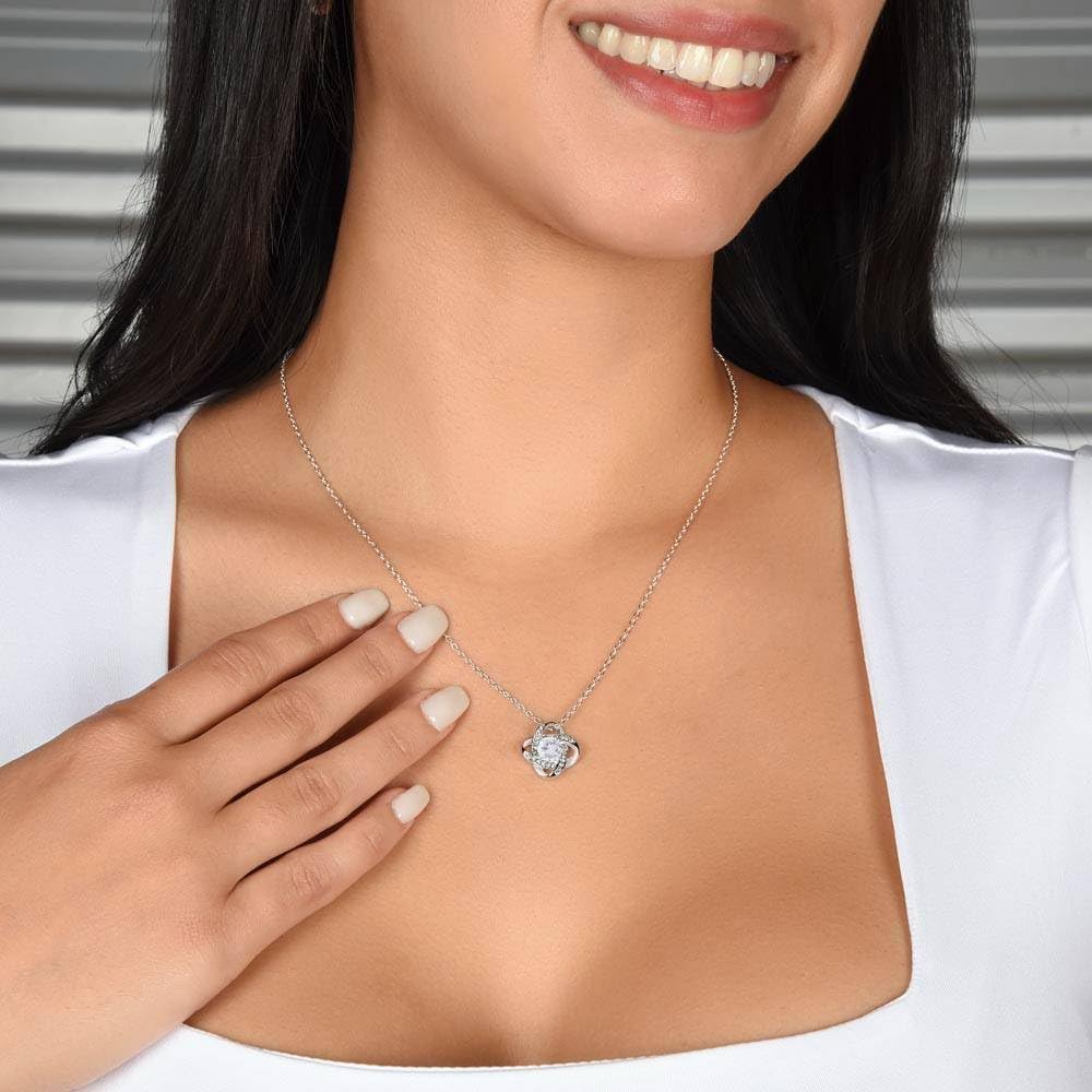 Mom Birthday/Appreciation Gift – 14k White Gold & 18k Gold-Plated Cubic Zirconia Pendant With Message Card And Jewelry Box– Birthday, Christmas, Jewelry for Women