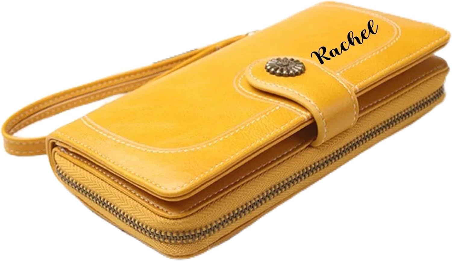 Women's Wallet with PU Leather Wristlet card holder purse RFID Blocking Zip Around Clutch