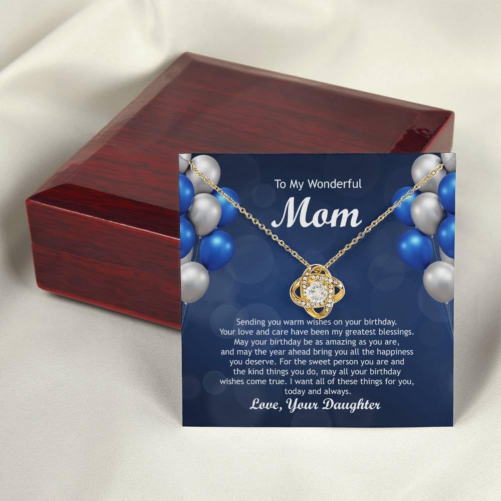 Birthday Gift For Mom From Daughter, Gold and Silver Necklace, With Jewelry Box, Mom Gifts And Jewelry for Women,14k white gold necklace and 18k yellow gold over stainless steel, Cubic Zirconia