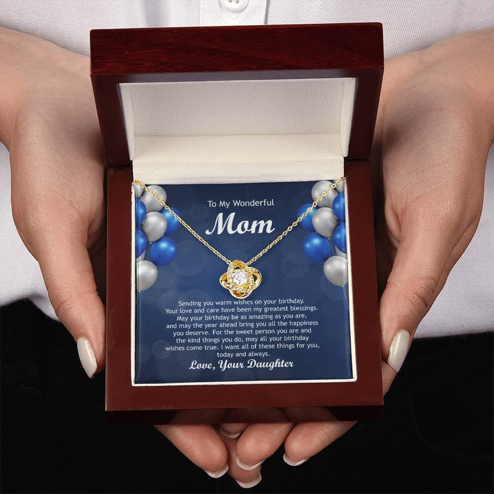 Birthday Gift For Mom From Daughter, Gold and Silver Necklace, With Jewelry Box, Mom Gifts And Jewelry for Women,14k white gold necklace and 18k yellow gold over stainless steel, Cubic Zirconia