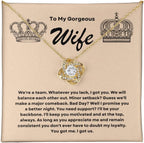 Anniversary Card, Wife Appreciation And Romantic Gifts, Jewelry Box, Necklace From Husband, Birthday Gift Ideas for Women, Stainless Steel, Cubic Zirconia