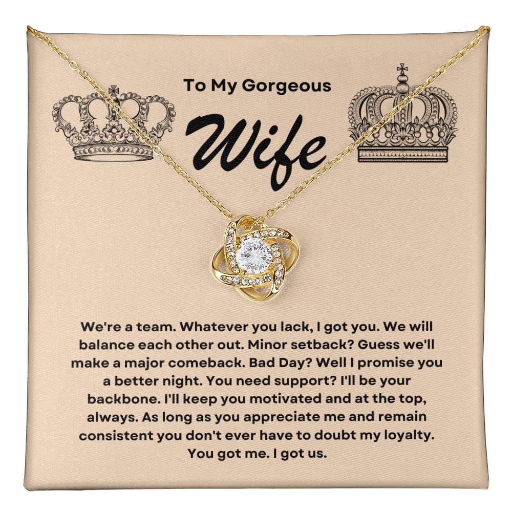 Anniversary Card, Wife Appreciation And Romantic Gifts, Jewelry Box, Necklace From Husband, Birthday Gift Ideas for Women, Stainless Steel, Cubic Zirconia