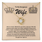 Anniversary Card, Wife Appreciation And Romantic Gifts, Jewelry Box, Necklace From Husband, Birthday Gift Ideas for Women, Stainless Steel, Cubic Zirconia