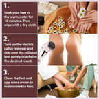 Electric Foot Callus Remover Pedicure Kit, Foot File, Dual Speed Settings, Cordless, Rechargeable, Professional SPA Results. Ideal Gift ...