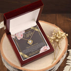 Anniversary Card, Wife Appreciation And Romantic Gifts, Jewelry Box, Necklace From Husband, Birthday Gift Ideas for Women, Stainless Steel, Cubic Zirconia