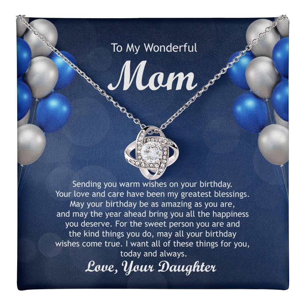 Birthday Gift For Mom From Daughter, Gold and Silver Necklace, With Jewelry Box, Mom Gifts And Jewelry for Women,14k white gold necklace and 18k yellow gold over stainless steel, Cubic Zirconia