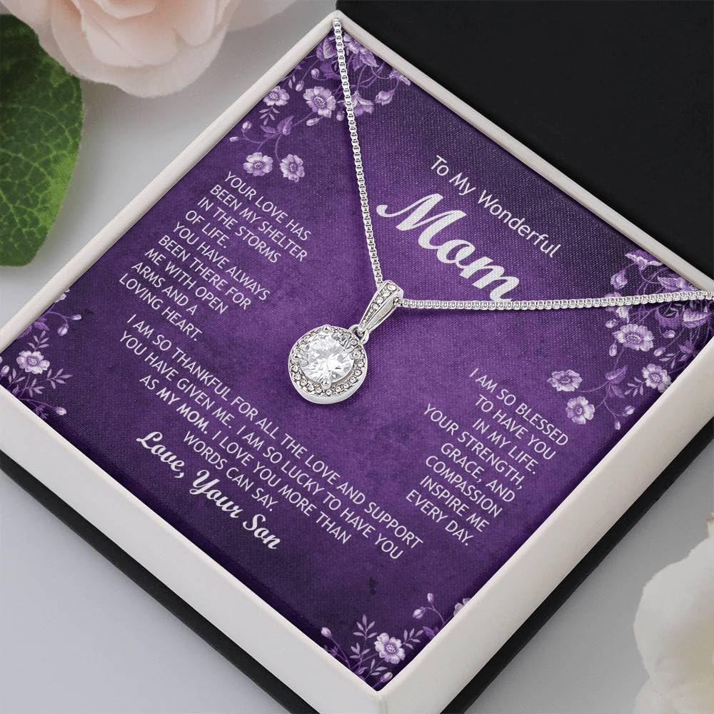 Mom Birthday / Appreciation Gifts From Son, Gold and Sterling Silver Necklaces, With Jewelry Box, Birthday Gift, Christmas Gift For Mom, Jewelry for Women, 14k white gold and 18k yellow gold over stainless steel