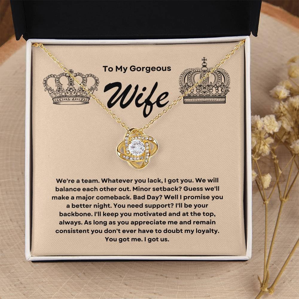 Anniversary Card, Wife Appreciation And Romantic Gifts, Jewelry Box, Necklace From Husband, Birthday Gift Ideas for Women, Stainless Steel, Cubic Zirconia