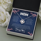 Mom Birthday/Appreciation Gift – 14k White Gold & 18k Gold-Plated Cubic Zirconia Pendant With Message Card And Jewelry Box– Birthday, Christmas, Jewelry for Women