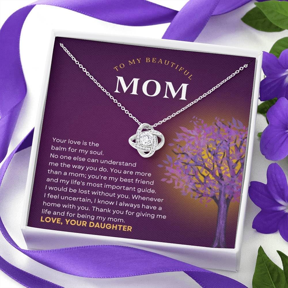Birthday / Appreciation Gift For Mom, Gold and Silver Necklace, With Jewelry Box, Christmas Gift, Mom Gifts And Jewelry for Women,14k white gold necklace and 18k yellow gold over stainless steel, Cubic Zirconia