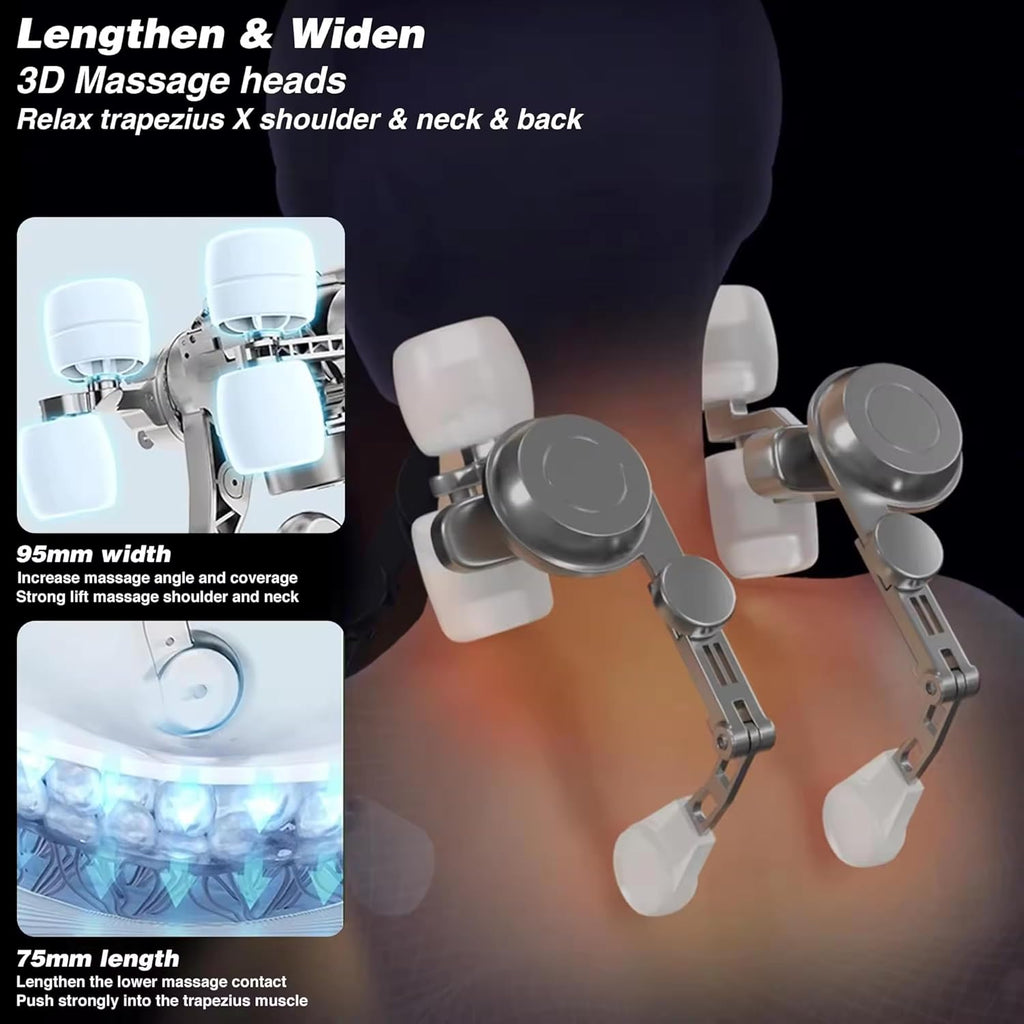 Neck Massager for Pain Relief Deep Tissue, Heating Pad for Neck and Shoulders and Back, Christmas Gifts, Birthday Gifts for Women and Men, Gifts for Mom and Dad, Gifts for Men and Women