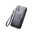 Women's Wallet with PU Leather Wristlet card holder purse RFID Blocking Zip Around Clutch