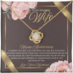 Anniversary Card, Wife Appreciation And Romantic Gifts, Jewelry Box, Necklace From Husband, Birthday Gift Ideas for Women, Stainless Steel, Cubic Zirconia
