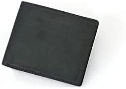 Mens Wallet RFID Genuine Leather Bifold Wallets For Men multi card slot card holder (Black)