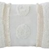 Poshieca Decorative Throw Pillow Covers for Couch, Sofa, or Bed – Boho Modern Tufted Shaggy Pillow Cover, Cream, NO Insert, Lumbar (12" x 20")