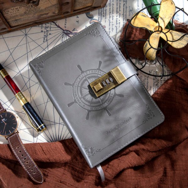 Vintage Journal with Numeric Lock (Grey)